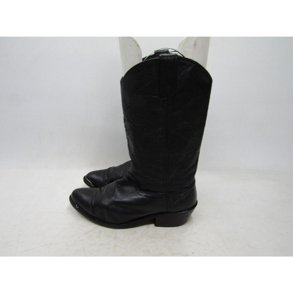 Unbranded Mens Size 8 D Black Leather Western Cowboy Boots